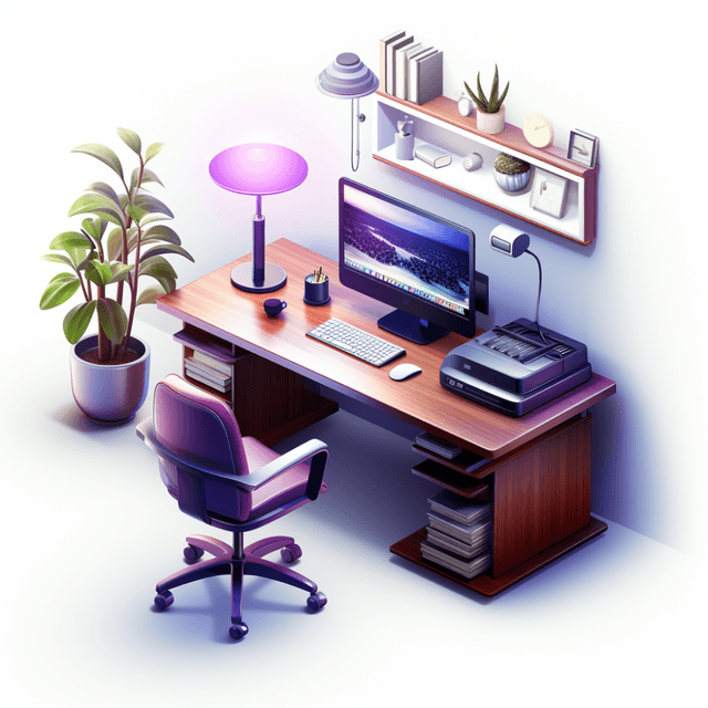 image of a writer's desk